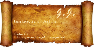 Gerbovics Jella névjegykártya